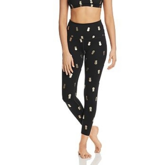 Beyond Yoga Pants - Beyond Yoga Silver Pinapple Print Leggings XS